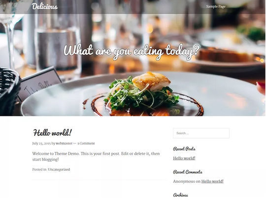 12 Free Food & Restaurant WordPress Themes 10