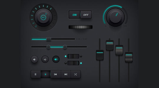 11 Dark UI Concepts (PSD) For Your Design 9