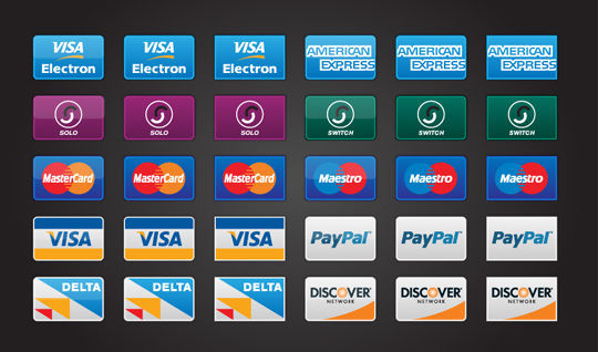 11 Free Credit Card Icon Sets For Online Shops 3