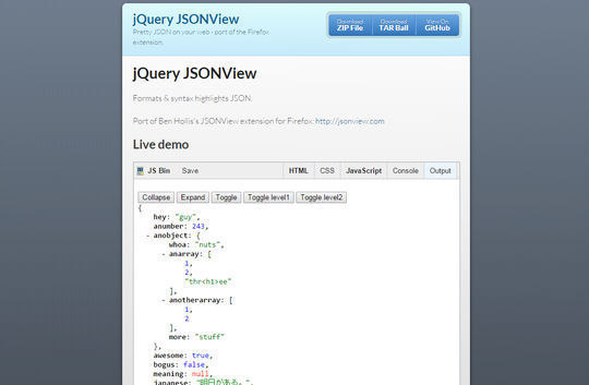 12 Helpful jQuery JSON Plugins 6