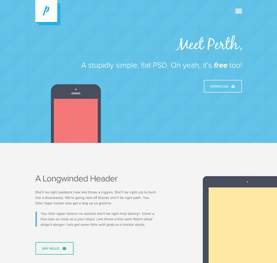12 Free High Quality Website Template PSDs To Download 2