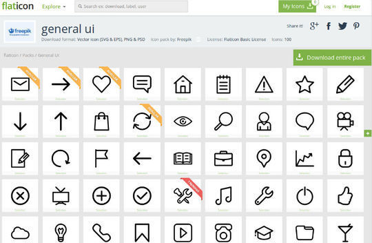 10 Free Creative Sets Of Flat Design Icons 3