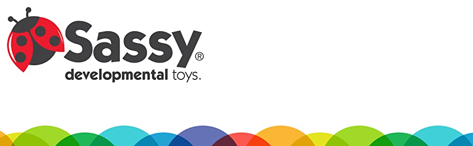 Sassy Circles Stacking Ring STEM Learning Toy, Age 6+ Months, Multi, 9 Piece Set 4