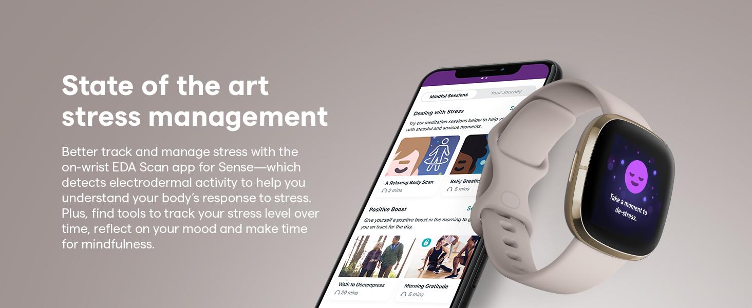 stress management feature of Fitbit Sense Advanced