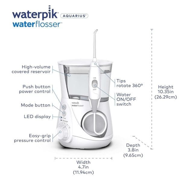 Waterpik Aquarius Water Flosser Professional For Teeth, Gums, Braces, Dental Care - Image 4