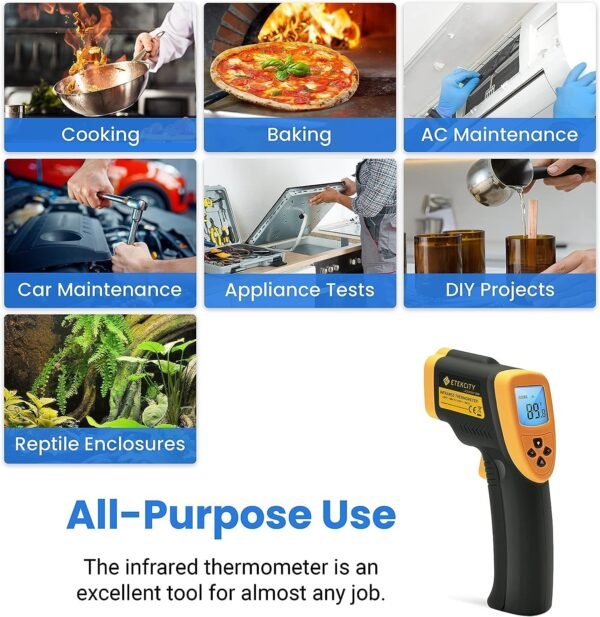 Etekcity Lasergrip Temperature Gun-58℉ to 1382℉ with 16:1 DTS Ratio - Image 3