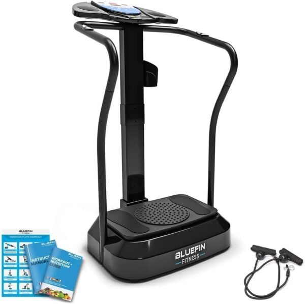 Bluefin Fitness Vibration Platform Pro Model Upgraded Design with Silent Motors and Built in Speakers