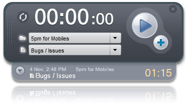 5pm Time Tracker desktop widget