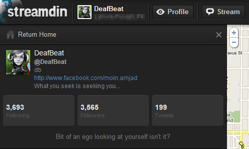 Streamd.in, A Browser Based Twitter Client With Google Maps Integration