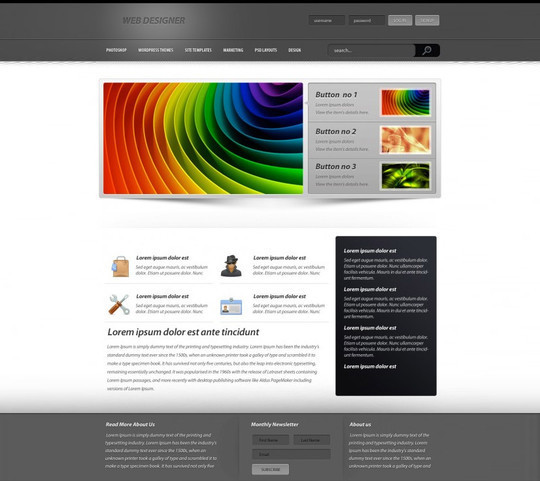 Best Of 2011: 45 Photoshop Web Design Layout Tutorials 5