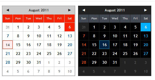 15 jQuery Calendar Date Picker Plugins 5