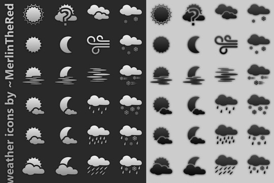 40 Free Weather Forecast Icon Sets 20