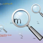 11 Free Magnifying Glass Search Icons (PSD) Set