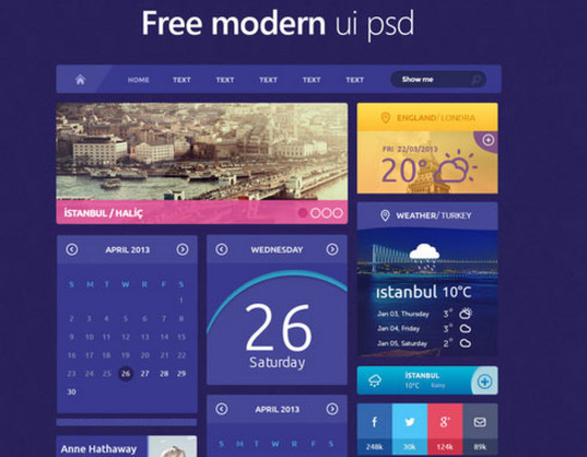 50 Free Flat UI Kits For User Interface Designers 43