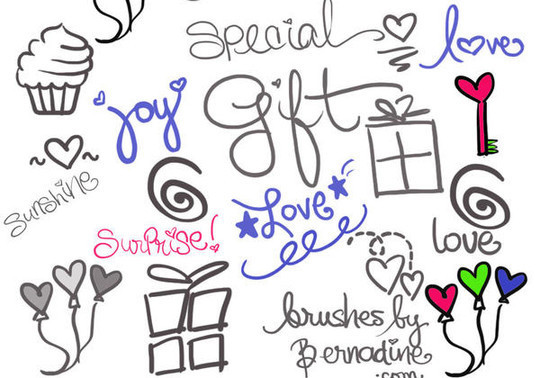 15 Photoshop Free Scribble and Doodle Brushes 14