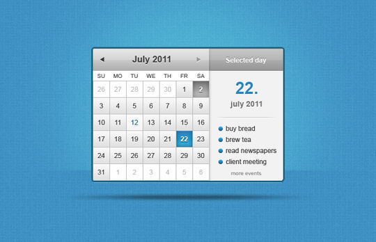 13 High Quality PSD Calendars 11