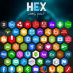 12 Free Hexagon Icon Sets & Photoshop Files