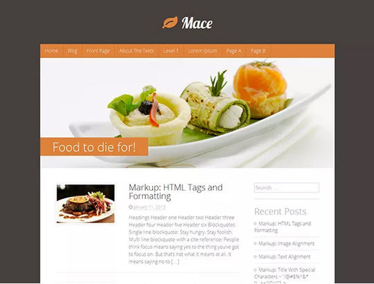 12 Free Food & Restaurant WordPress Themes 3