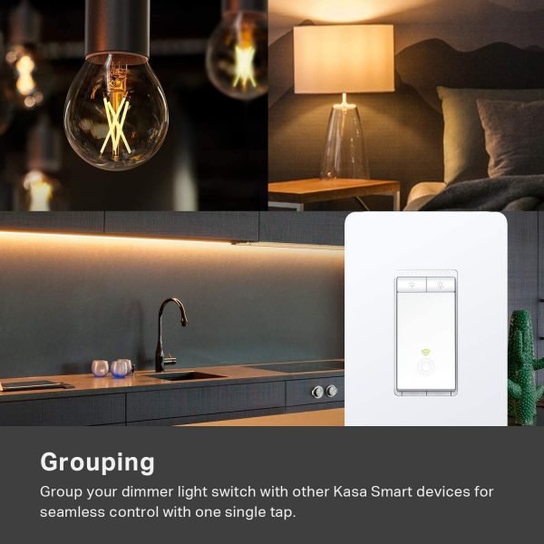 Kasa Smart Dimmer Switch HS220, 2.4GHz Wi-Fi Light Switch 4