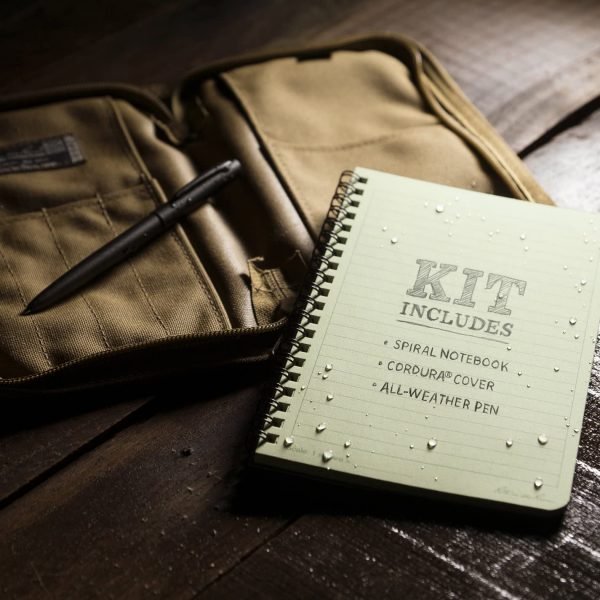 Weatherproof Side Spiral Kit Includes Notebook, Cover & Pen 6