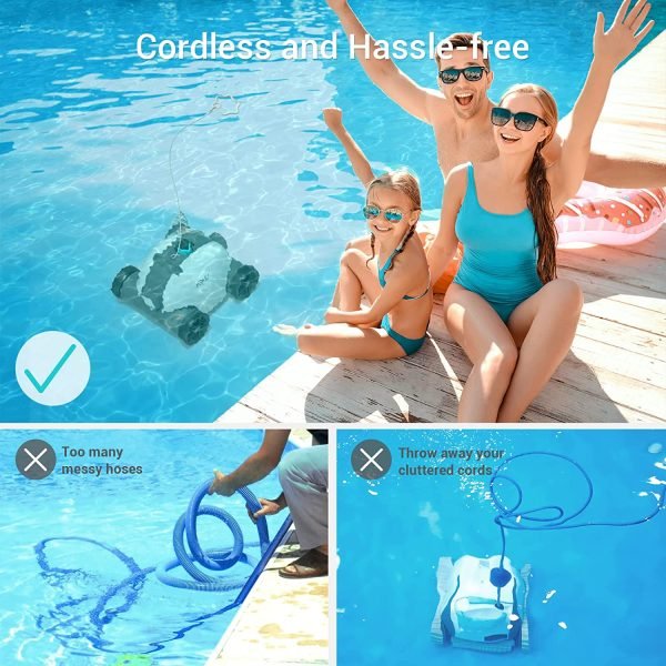 AIPER Seagull 1000 Cordless Robotic Pool Cleaner, Pool Vacuum with Powerful Motors - Image 4