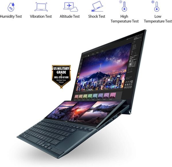 ASUS ZenBook Duo 14 laptop UX482 14” FHD Touch Display Core i5-1155G7, 8GB RAM, 512GB PCIe SSD - Image 3