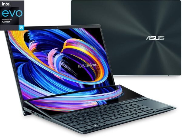 ASUS ZenBook Duo 14 laptop UX482 14” FHD Touch Display Core i5-1155G7, 8GB RAM, 512GB PCIe SSD - Image 2