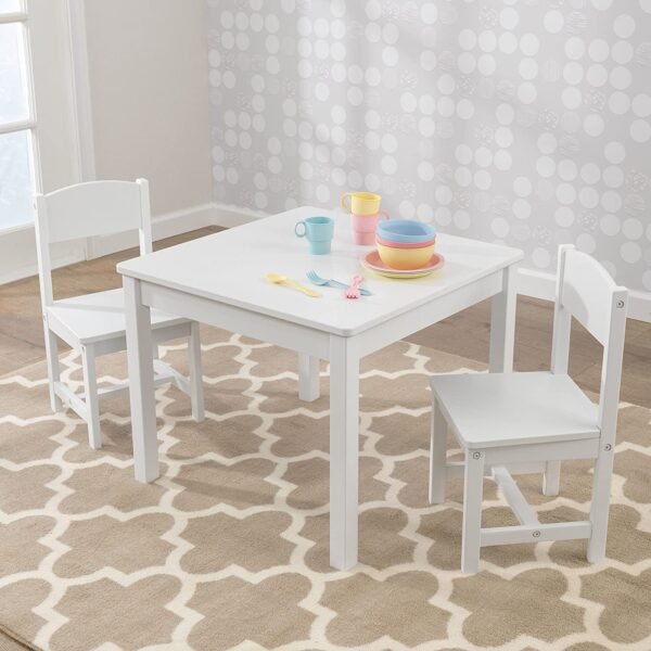 KidKraft Aspen Table and 2 Chair Set for Kids - White 30.75" x 27.5" x 5.25"