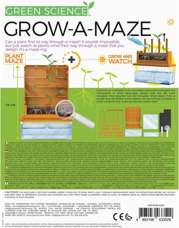 4M Green Science Grow-A-Maze Kit, Build A Plant Maze Science Kit, For Boys & Girls Ages 5+ 5