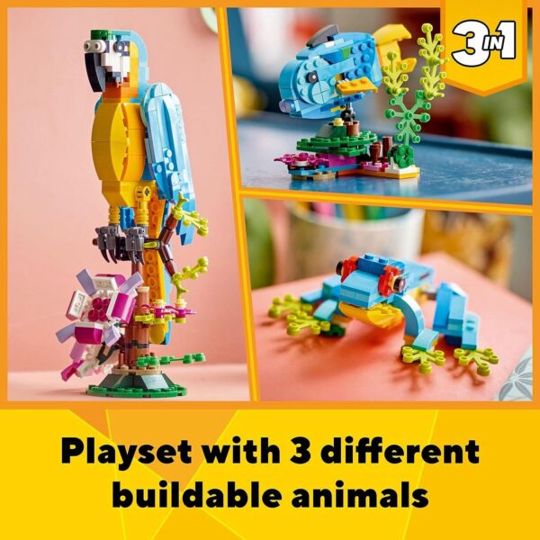 LEGO Creator 3in1 Building Toy Set Exotic Parrot to Frog to Fish - Image 2