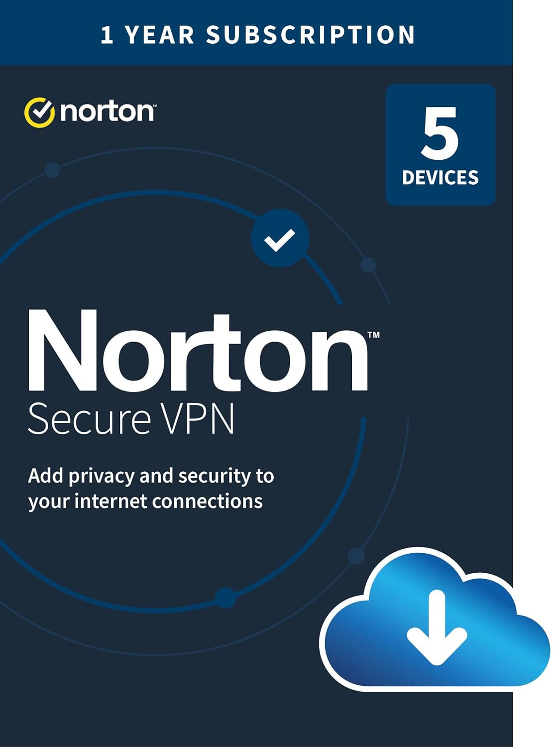 Norton Secure VPN 2024 Ready for up to 5 Devices (Download