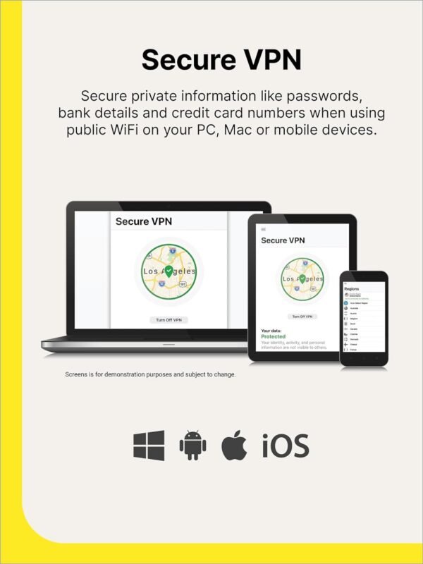 Norton Secure VPN 2024 Ready for up to 5 Devices (Download) 2