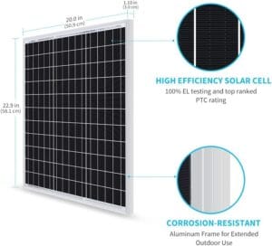 Renogy 50 Watt 12 Volt Monocrystalline Solar Panels