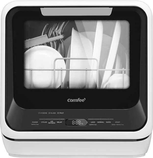 COMFEE' Portable Mini Dishwasher Countertop with 5L Built-in Water Tank 1