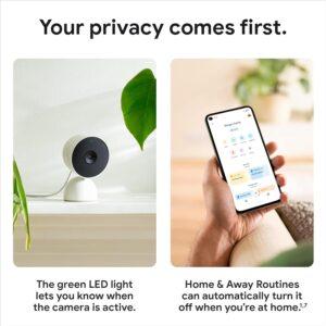 Google indoor Nest Security Cam 1080p (Wired) • 2nd Generation • Snow