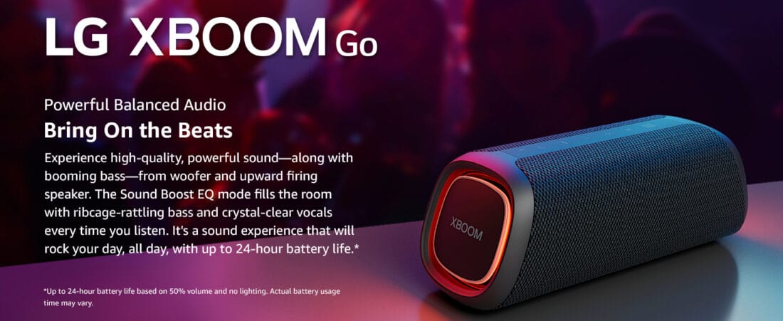 LG XBOOM Go Portable Bluetooth Speaker