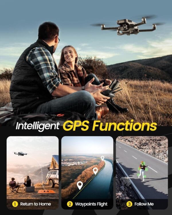 Holy Stone 2 Axis Gimbal GPS Drone with 4K EIS Camera for Adults - Image 4