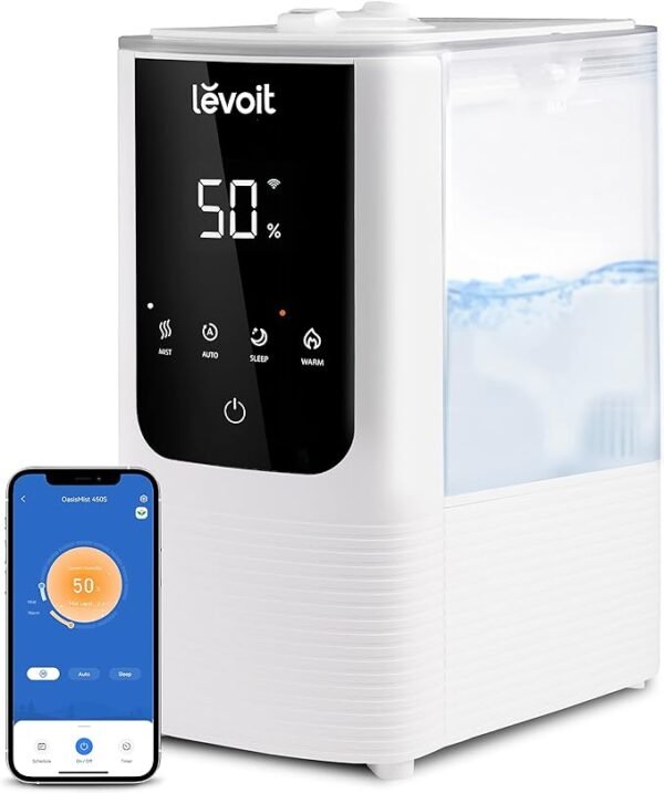 LEVOIT Humidifiers for Bedroom, Smart Warm and Cool Mist Air Humidifier 1