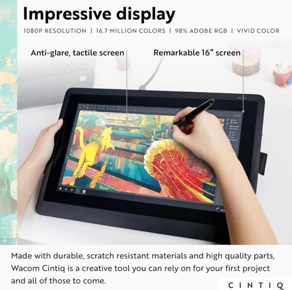 Wacom Cintiq 16 Drawing Tablet with Full HD 15.4-Inch Display Screen 2