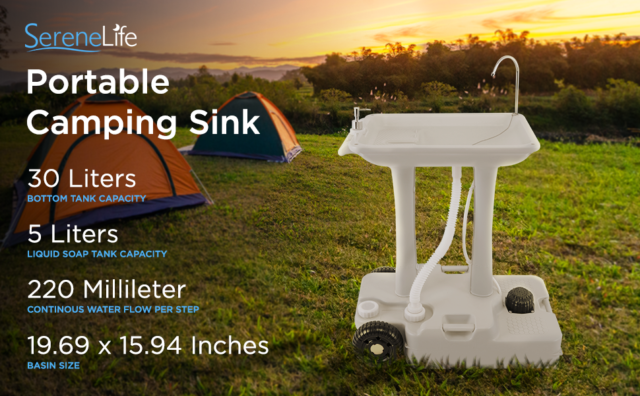 SereneLife Portable Sink for Camping