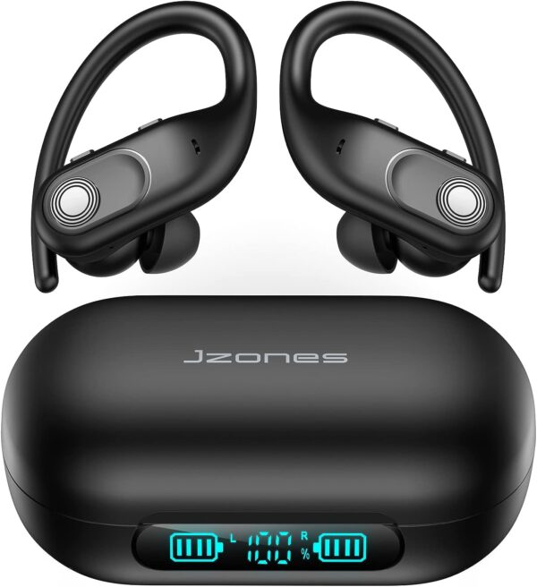 Jzones Wireless Earbuds 130Hrs Playtime with 2500mAh Wireless Charging Case