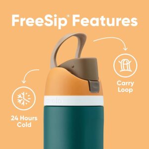  Owala FreeSip Insulated Stainless Steel Water Bottle with Straw, BPA-Free Sports Water Bottle, Great for Travel, 32 Oz, Shy Marshmallow