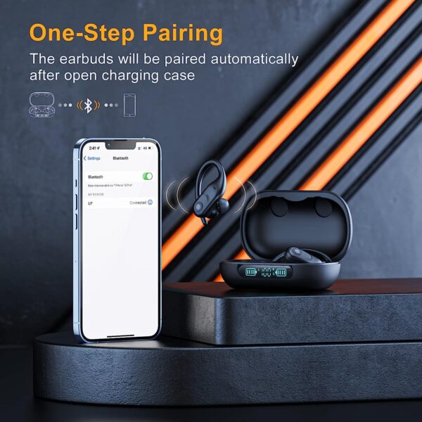 Jzones Wireless Earbuds 130Hrs Playtime with 2500mAh Wireless Charging Case - Image 3