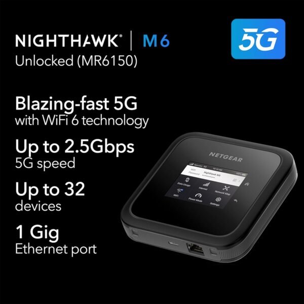 NETGEAR Nighthawk M6 5G Mobile Hotspot 3