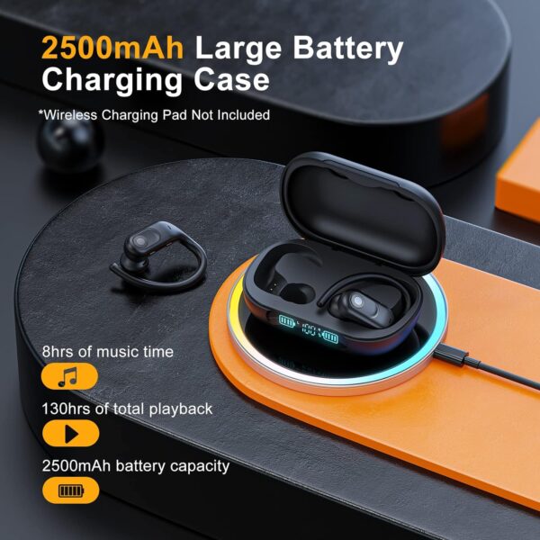 Jzones Wireless Earbuds 130Hrs Playtime with 2500mAh Wireless Charging Case - Image 2