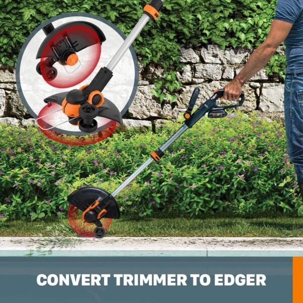 Worx String Trimmer Cordless GT3.0 20V PowerShare 12" TRIMMER & EDGER 2