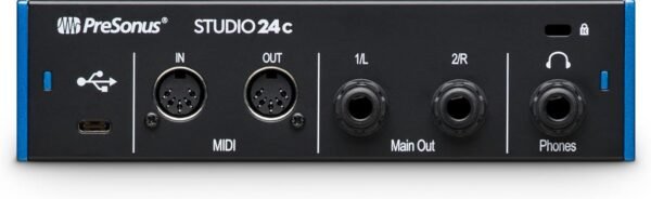 PreSonus Studio 24c 2x2, 192 kHz, USB Audio Interface with Studio One Artist and Ableton Live Lite DAW Recording Software - Image 3