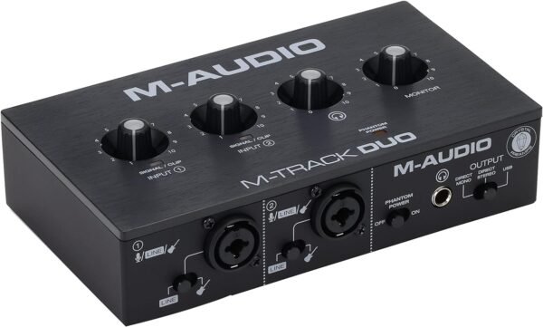 M-Audio M-Track Duo – USB Audio Interface for Recording, Streaming and Podcasting - Image 2