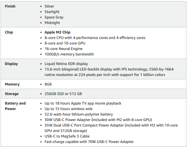 Apple 2022 MacBook Air