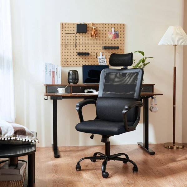 SMUG Desk Computer Chair, Ergonomic High Back Comfy Swivel Gaming Home Mesh Chairs with Wheels 4